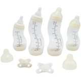Набір для годування новонароджених Difrax S-bottle Natural 4 антиколікові пляшечки та 2 пустушки - Pampik