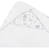 Уголок махровый Home line тедди 90х90 см белый с сиреневым и бирюзовым (179692) - Pampik - 2