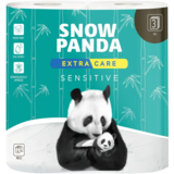 Тришаровий туалетний папір Сніжна Панда Extra Care Sensitive, 4 рулони - Pampik