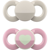 Пустушка ортодонтична Dentistar для дівчинки, 0-6 місяців, 2 шт. (3960001) - Pampik