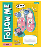 Набор тетрадей 1 Вересня Follow me А5, в клетку, 24 листа, 20 шт. (67276) - Pampik - 4