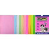 Набор цветной бумаги Buromax Pastel + Neon А4 50 листов 10 цветов (BM.2721750-99) - Pampik