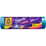 Пакети для сміття Family Home із затяжками 35 л 15 шт. - Pampik