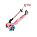 Самокат Globber Junior Foldable Lights, до 50 кг, 2+ лет, пастельно-розовый с цветами (433-210) - Pampik - 11