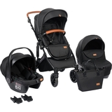 Коляска для дитини універсальна 3 в 1 FreeON Comfort black (80852) - Pampik