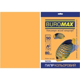 Бумага цветная Buromax Neon А4 50 листов оранжевая (BM.2721550-11) - Pampik