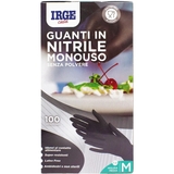 Рукавиці одноразові Irge нітрилові чорні розмір M 100 шт - Pampik
