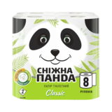 Двошаровий туалетний папір Сніжна Панда Classic, 8 рулонів - Pampik
