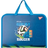 Папка-портфель Yes Football FC на молнии, с тканевыми ручками (492241) - Pampik
