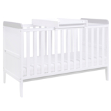 Кроватка Tutti Bambini Rio с пеленатором и матрасом Deluxe Eco Fibre 140 х 70 см белая с серым (211030/1172.01) - Pampik