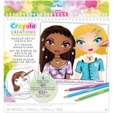 Набір для творчості Crayola Creations Юний візажист з наліпками та трафаретами 40 сторінок (04-1056) - Pampik