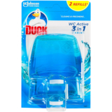 Подвесной блок для унитаза Duck Морской 3 в 1, сменный, 110 мл (2 шт. х 55 мл) - Pampik