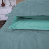 Простыня MirSon Сатин Жаккард 6041 Sofia 110х160 см мятная (2200009024269) - Pampik - 4
