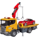 Ігровий набір Bruder Евакуатор Scania Super 560R з краном-маніпулятором та автомобіль Roadster Bruder 1:16 (03552) - Pampik - 2