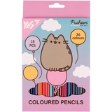 Олівці кольорові Yes Pusheen. Balloons двосторонні,18 шт., 36 кольорів (290751) - Pampik