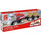 Набір для іграшкової залізниці Hape Вантажний поїзд з шестерінками (E3751) - Pampik - 3