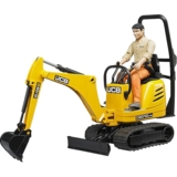 Іграшкова машинка Bruder Міні-екскаватор JCB та фігуркою 1:16 (62002) - Pampik