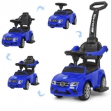 Машинка-каталка зі штовхачем Bambi M 3902L-4 синя - Pampik - 2