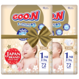 Підгузки на липучках Goo.N Premium Soft розмір 1/NB (до 5 кг), 144 шт. - Pampik