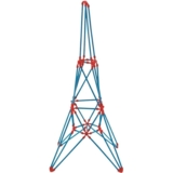 Конструктор Hape Flexistix Ейфелева вежа бамбуковий 62 деталі (E5563) - Pampik