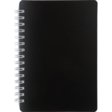 Книга записная Buromax Classic в клеточку, А6, спираль, черная, 80 листов (BM.2589-001) - Pampik