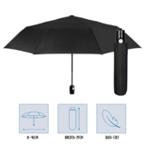 Парасолька Perletti Ombrelli складана автоматична чорна (96007-01) - Pampik - 3