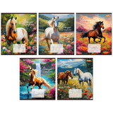 Набір зошитів 1 Вересня Stronger than the storm А5, в клітинку, 18 аркушів, 25 шт. (767243) - Pampik