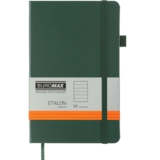 Книга записная Buromax Etalon в линейку 195х125 мм зеленая 96 листов (BM.291260-04) - Pampik