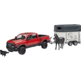 Ігровий набір Bruder Автомобіль RAM 2500 з причепом-трейлером та конем 1:16 (02501) - Pampik
