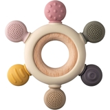 Деревянный силиконовый прорезыватель Baby-Nova синий (3962604) - Pampik