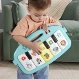 Килимок-ігровий центр Fisher-Price Натискай та грай з технологією Smart Stages блакитний (HRB13) - Pampik - 2