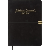 Ежедневник датированный Buromax Velour 2024 A5 черный (BM.2134-01) - Pampik