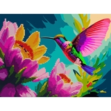 Картина по номерам Santi с алмазной мозаикой Колибри 30х40 см - Pampik