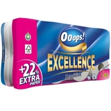 Туалетний папір Ooops! Excellence Sensitive, тришаровий, 8 рулонів - Pampik