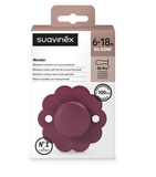 Пустушка фізіологічна Suavinex Wonder, силіконова, 6-18 місяців, бордовий (308389) - Pampik - 3