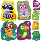 Пазли картонні з грою Vladi Toys Малюк зможе Хатні улюбленці, 15 елементів (VT1722-25) - Pampik - 2