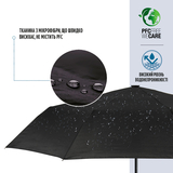 Зонтик Perletti Ombrelli складной автоматический с системой антиветер черный (96009-01) - Pampik - 6