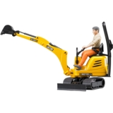 Іграшкова машинка Bruder Міні-екскаватор JCB та фігуркою 1:16 (62002) - Pampik - 4
