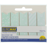 Закладки бумажные Pastel с клейким слоем 65x18 мм 100 листов мятные (BM.2332-38) - Pampik