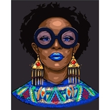 Картина по номерам Santi Экзотическая красавица 40х50 см с металлизированными красками - Pampik