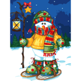 Картина за номерами Santi Сніговик 30х40 см - Pampik