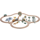 Игровой набор FreeON Деревянная железная дорога с вагонами (80630) - Pampik