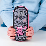 Пенал мягкий Kite Lucky Girl 22x8.5x4.5 см серо-черный (K24-599-1) - Pampik - 5