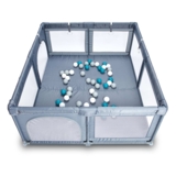 Манеж BabyGO Playpark с 48 шариками, синий - Pampik - 3