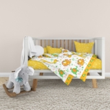 Комплект постільної білизни дитячий Home Line Мадагаскар бязь жовто-зелений (163009) - Pampik