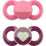 Пустышка ортодонтична Dentistar для девочки, от 6 месяцев, 2 шт. (3960004) - Pampik