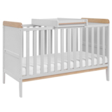 Кроватка Tutti Bambini Rio с пеленатором и матрасом Deluxe Eco Fibre 140 х 70 см светло-серая (211030/7235.01) - Pampik