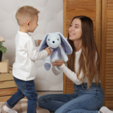 Іграшка м'яка Масік Зайченя, 32 см, білий (МС 080501-18) - Pampik - 4