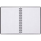 Книга записная Buromax Office в клеточку, А6, спираль, темно-коричневая, 96 листов (BM.24651150-19) - Pampik - 3