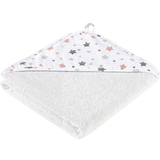 Уголок махровый Home line звездочки 90х90 см белый с коралловым и бежевым (179694) - Pampik